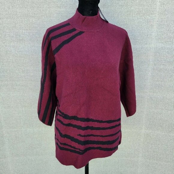 Alfani High-Neck Rayon Blend Elbow Length Sweater Women's. Size Small.  NWT $79 - Picture 2 of 9